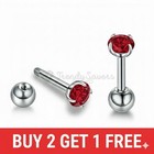 Screw Back Ball Stud Earrings Surgical Steel Men Women Helix Cartilage Piercing