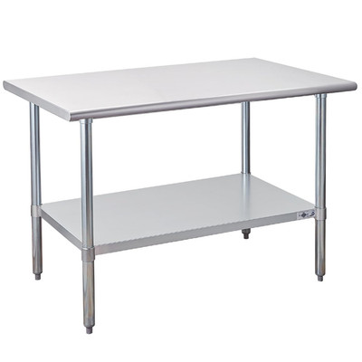 Stainless Steel Prep Table 48X30 Inch NSF Commercial Work Table with Undershelf