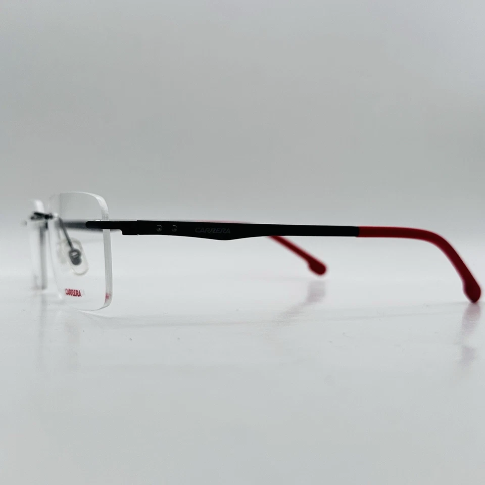 Gafas Carrera Para Hombre Y Mujer Cuadradas Negras Rojas Carbono Mod. 8853 003 NUEVO Foto 3 de 4