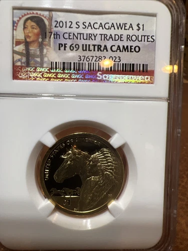2012 S Sacagawea $1 17th Century Trade Routes NGC PF69 UCAM -Portrait Label -