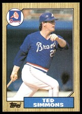 Ted Simmons 1987 Topps #516 Atlanta Braves MLB READ FREE SHIPPING AutographDen