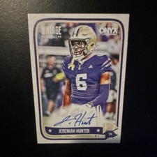 Onyx Vintage Jeremiah Hunter #VAJEHU Washington Autograph 2024 Football
