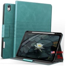Case for iPad Air 13 Inch M4/M3/M2 2026/2025/2024 , PU Leather Case with Green