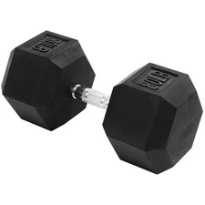 Signature Fitness Hex Single Dumbbell Strength Training Equipment,80lb(Open Box)