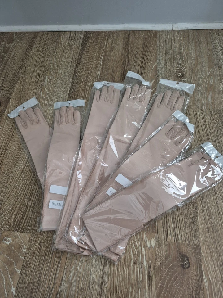 Womens Mesh See Through Sheer Gloves Mitten Evening Party Opera Long Gloves Sexy - Image 2 of 4