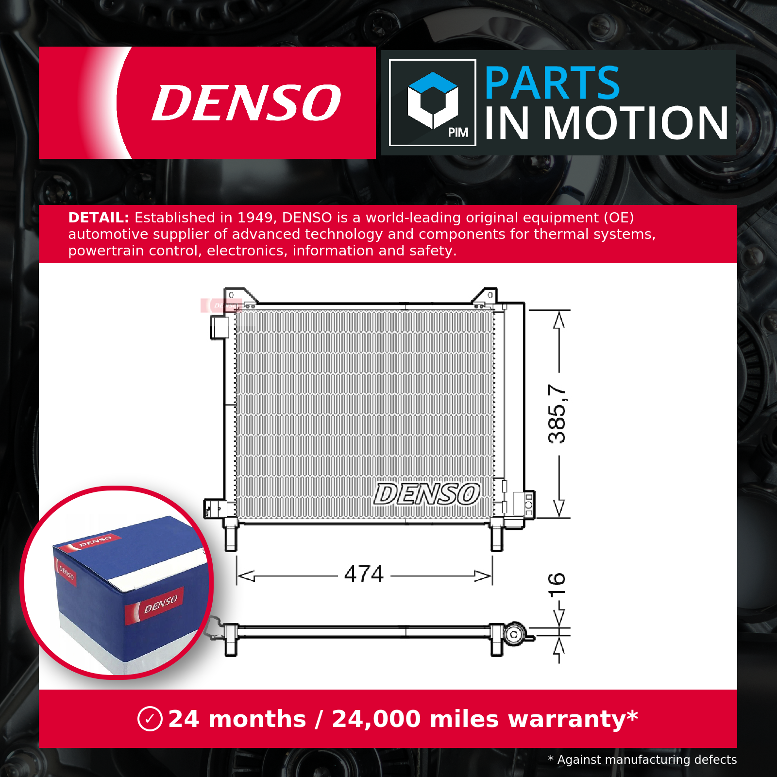 Air Con Condenser fits NISSAN MICRA K13 1.2 10 to 15 AC Conditioning Denso New