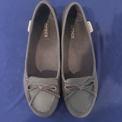 Crocs Women s Brown Loafers W7 Bow Style 16209