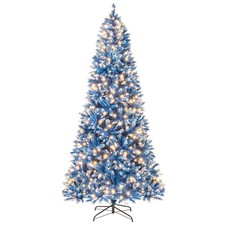 8 FT Pre-Lit Artificial Christmas Tree w/1458 PVC Branch Tips, 420 LED Lights