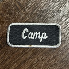 Vintage Embroidered Work Uniform Name Tag Badge CAMP Patch 70s 80s A71