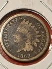 1863 Indian Head Cent Penny   Copper-Nickel Year  Civil War Date