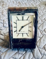 Le Coultre Vintage Reiseuhr Swiss Made - seltenes Lederetui