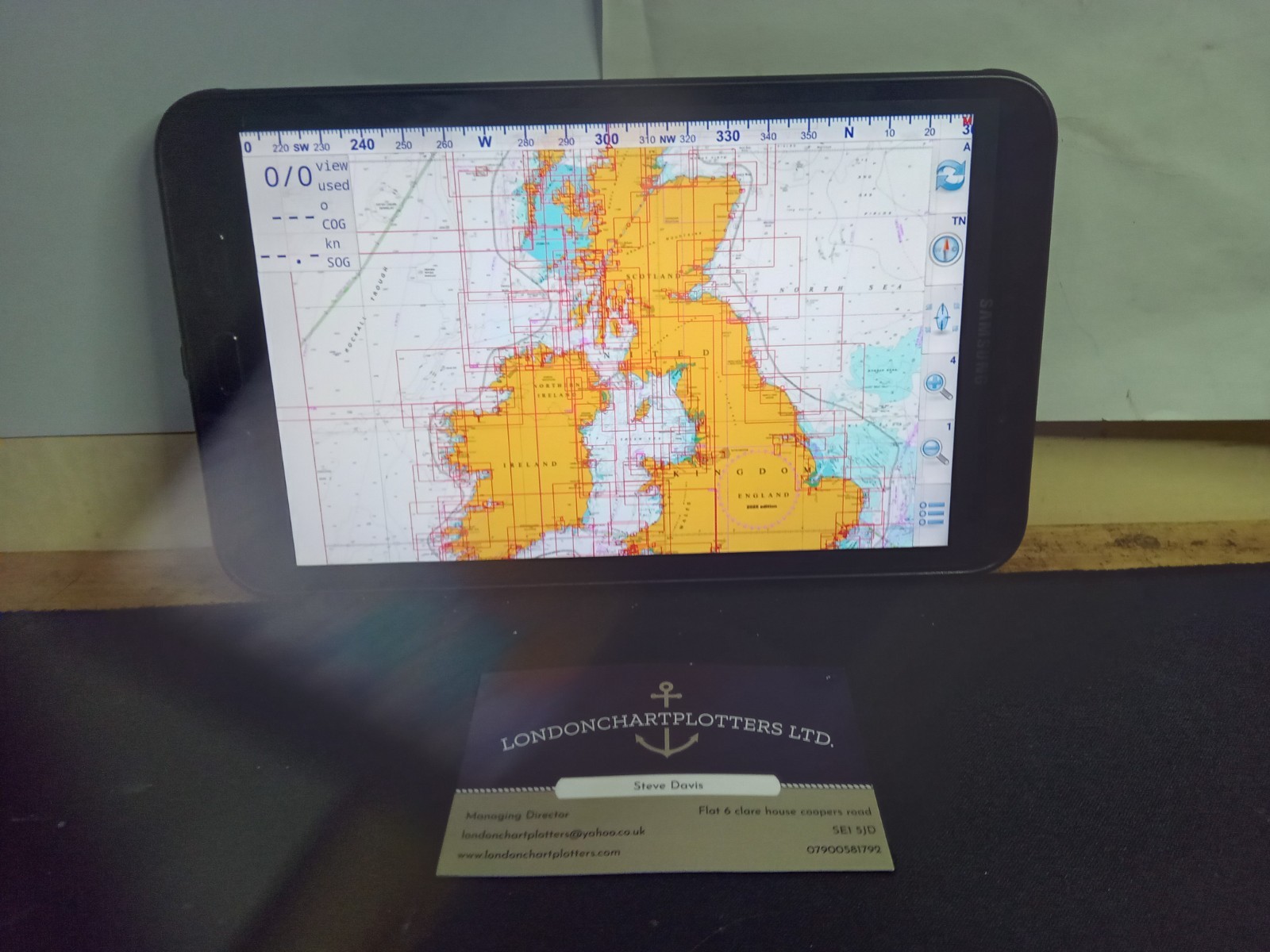 8 " SAMSUNG SM-T395 WATERPROOF,RUGGED TABLETPLOTTER,2025 UK CHARTS,INT GPS,IP68