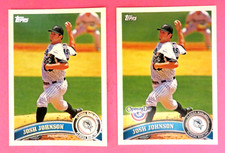 2 - 2011 Topps, Florida Marlins - JOSH JOHNSON (1 Regular & 1 Opening Day card)