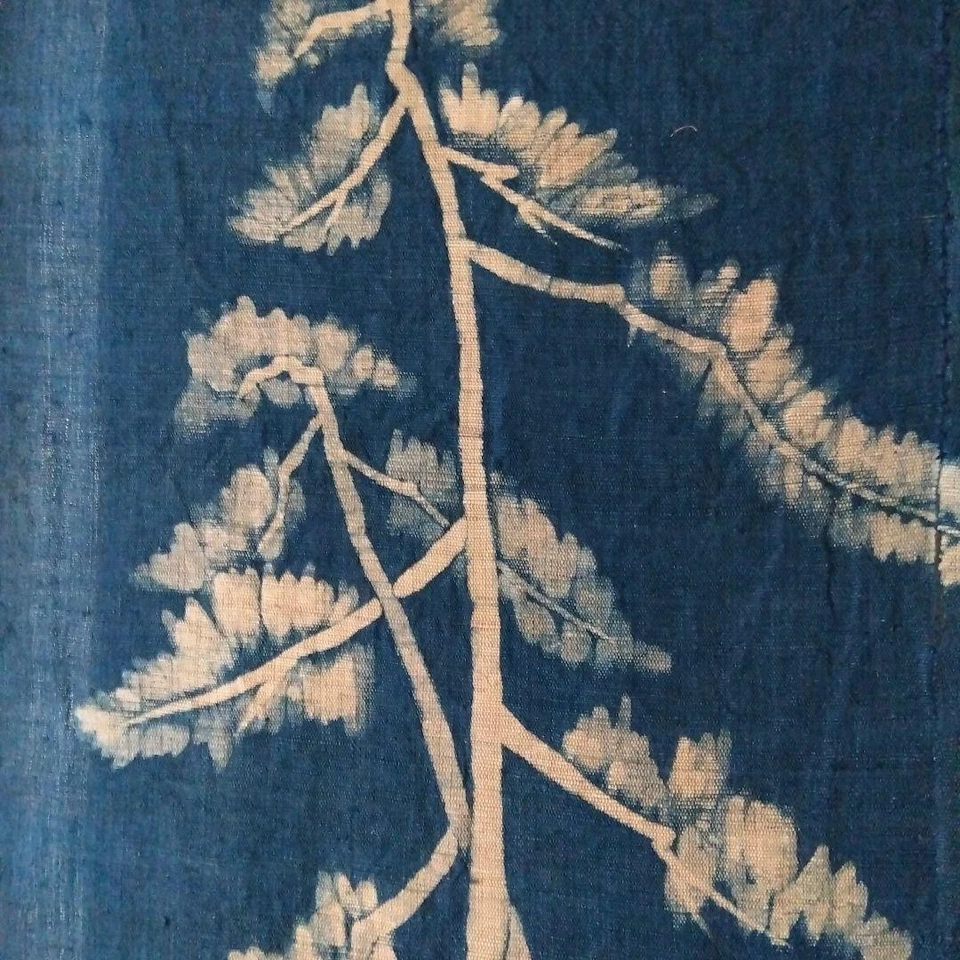 Indigo Linen Noren Curtain 100 Percent Linen Handmade 43x43cm 140 cm - Image 2 of 3