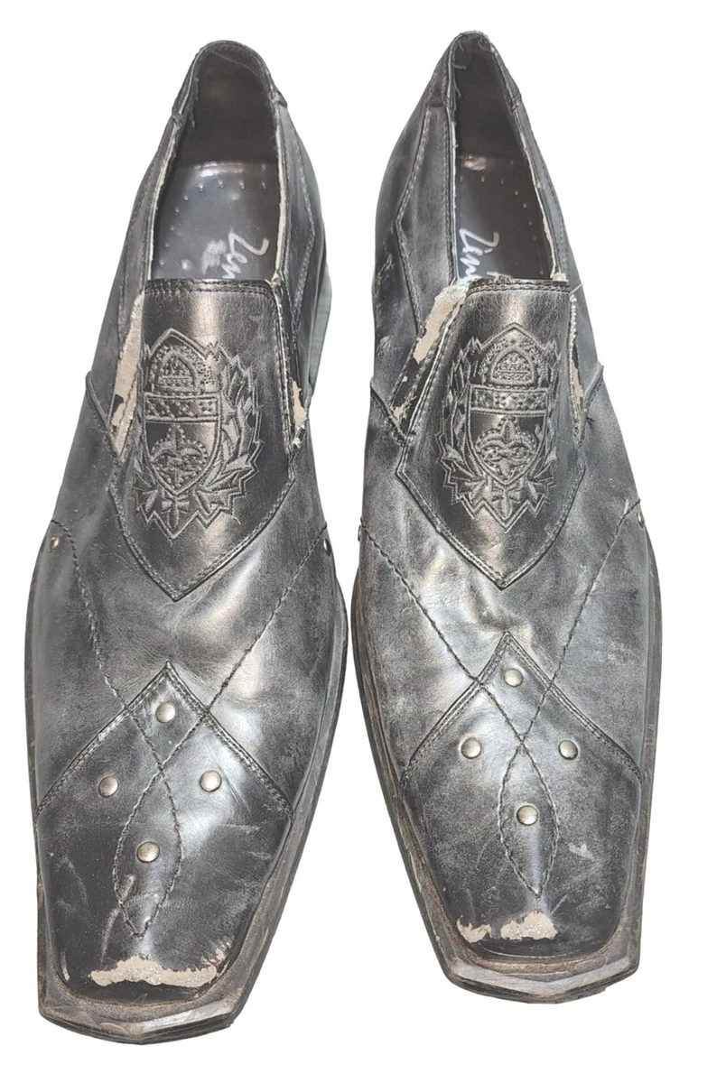 Antonio Zengara skull wing square toe slip-on loafer brown Italian dress Size 9 Antonio zengara acuamarineshop_ - Gem main image 2
