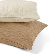 Muslin Toddler Pillowcase 13 X 18 Inches, 2 Pack Soft Breathable 100 Cotton
