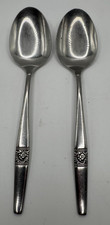 2 Amefa Holland Stainless AFS16 Serving Spoons 8 1/4" EUC