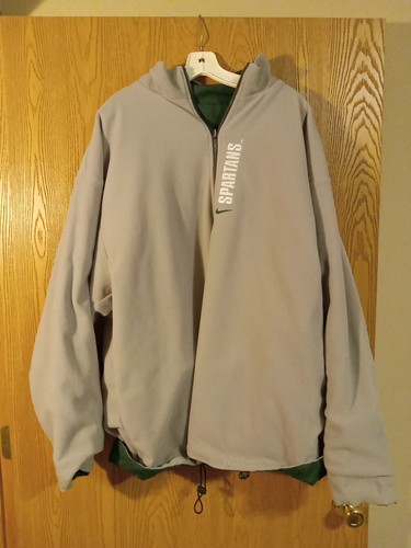 Nike Michigan State Spartans 1/4 Zip Reversible Pullover Jacket 2XL EUC - Imagen 7 de 10