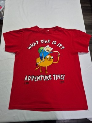 Adventure Time Finn & Jake Shirt Red Cartoon Network 2000s Anime Sz M? No Tag
