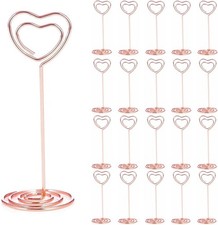 Rose Gold Heart Table Card Holders