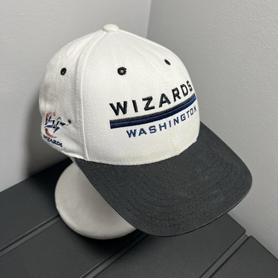 Vintage Pro Player Washington Wizards Basketball White Black Snapback Hat OSFA
