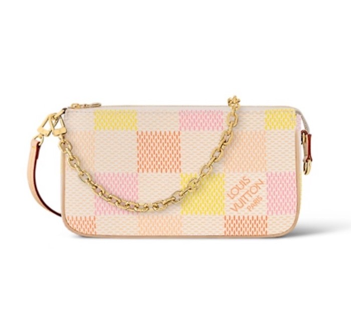 LOUIS VUITTON ピンクストライプバッグ Louis Vuitton LV x TM Handbag East West M13084– TC