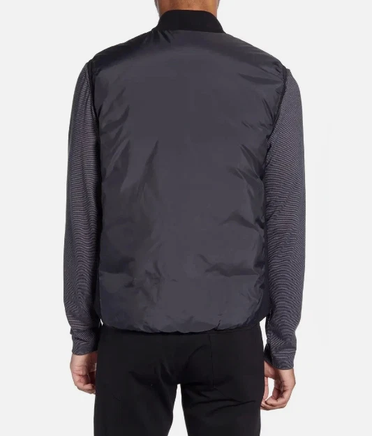 THEORY Regular Fit Greene Treck  Down Puffer Vest - Grey/Black - Lg Retail $325 - Image 2 of 4