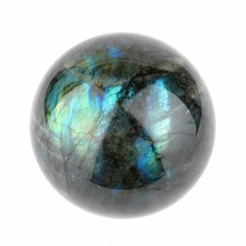 große Labradorit Kugel Ø 76 mm aus Madagaskar in bester Farbe und Qualität