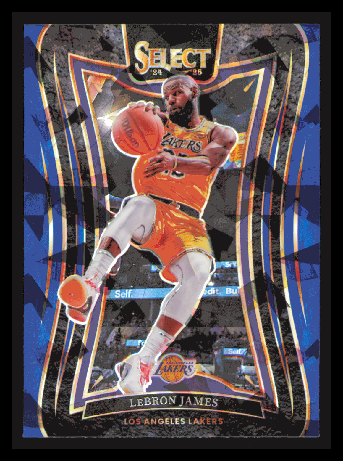 2024-25 Panini Select - Mezzanine LeBron James #310 Blue Cracked Ice Prizm