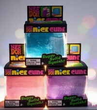Nee Doh Nice Cube Super Solid Squish - Blue Purple Pink - Brand New USA