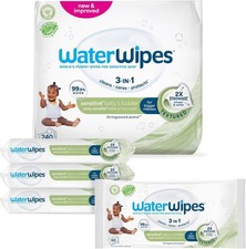 WaterWipes Textured Baby  Toddler Wipes, 240 Count, 99.9 Pure Water, Unscented
