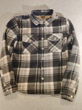 Eddie Bauer Flannel Jacket Youth Size 10-12 Sherpa Lined Plaid Shacket Outdoor