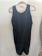 Fabletics Black Brianna Athletic Workout One Piece Romper Bodysuit 1X Plus NEW