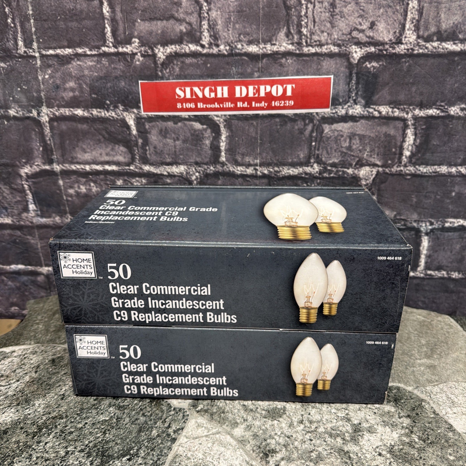 Home Accents Holiday 50 Clear Grade Incandescent C9 Light Bulbs Steady (2 Pack)
