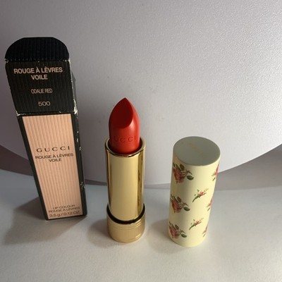 GUCCI Rouge A Levres Satin Odalie Red 500 Lipstick Lip Colour 0.12 oz New W/BOX