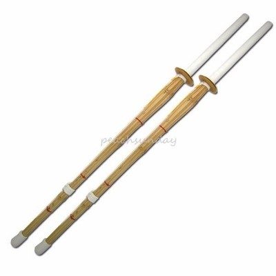 Set of 2 42'' Kendo Shinai Japanese Training Practice Sword Bamboo Stick Kendo