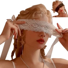 YOMORIO 2Pcs Lace Masquerade Blindfold Eye Mask Sexy Costume Lingerie Accesso...