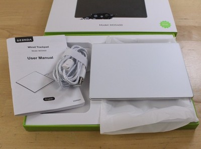 Seenda Trackpad MOS400 Silver External USB Touchpad for Mac or Windows  Open Box