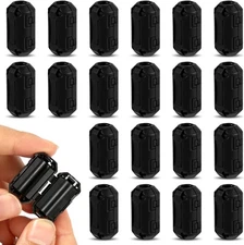 20pcs Clip-On Ferrite, Ferrite Core Bead Ring RFI EMI Noise Suppressor... 