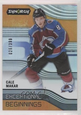2019 Synergy Exceptional Beginnings Orange 26/399 Cale Makar #EB-1 Rookie RC fv4