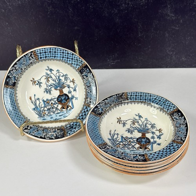 #ad #ad 6 Antique Copeland Spode Transferware KEW Sauce Dessert Berry Bowls Dishes 5.25quot; $48.00