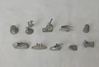 Original Vintage 10 Pieces 1930's-1950's Monopoly Game Tokens By Parker Brothers