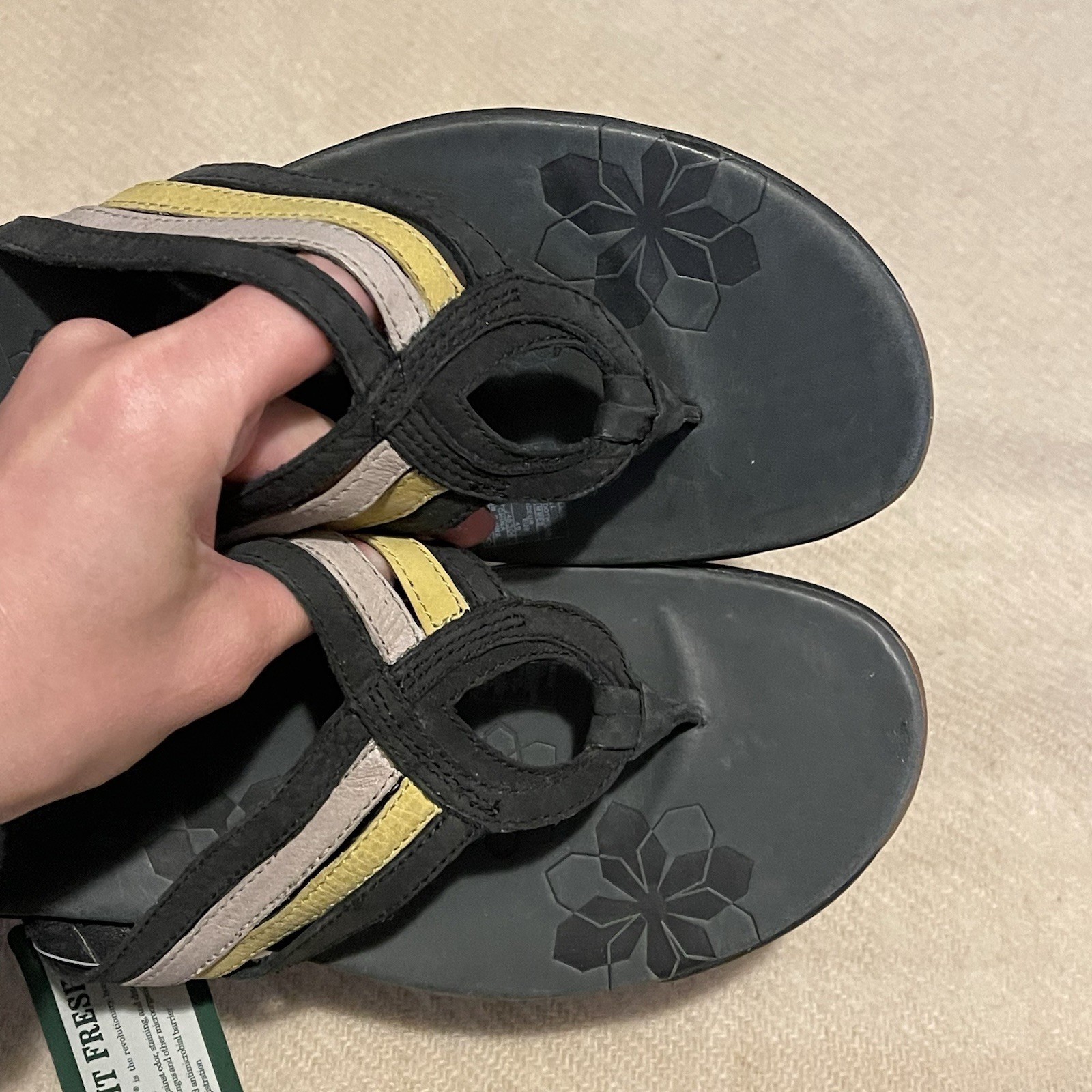 Sandali donna Merrell taglia 9 blu navy Lidia infradito pelle