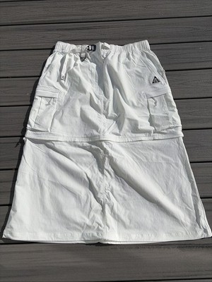 Nike ACG 'Smith Summit' Women's Skirt Sz XL ~White~ Convertible Zip~