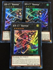 Yugioh K9-17 "Ripper" JUSH-EN035 1st Super x3 (NM)