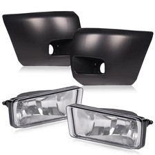 Front Bumper Fog Lights Raw Black End Cap for Chevy Silverado 1500 2007-2013