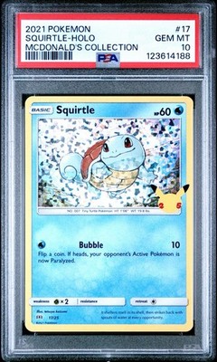 2021 Pokemon Mcdonalds Collection # 17 Squirtle Holo PSA 10 GEM MINT! NEW  CERT! | eBay