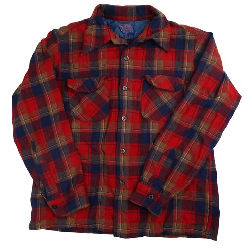 Vintage 50s/60s Pendleton Shadow Plaid Wool Shirt