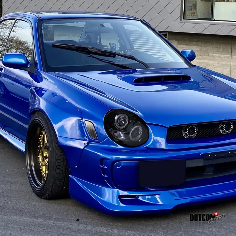 Fit 2002-2003 Subaru Impreza WRX Outback LED Halo Projector Headlights Smoke Foto 2 de 4