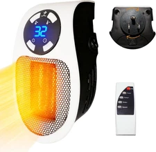 Top Heat Plug in Heater, 450W Portable Plug in Heater for Indoor Use, with Remot